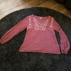 Embroidered loose long sleeve